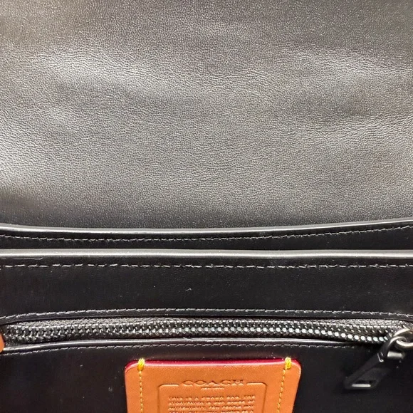 Coach Rogue Top Handle With Tea Rose Glovetanned Leather/Matte Black/Black NWT - Picture 14 of 16